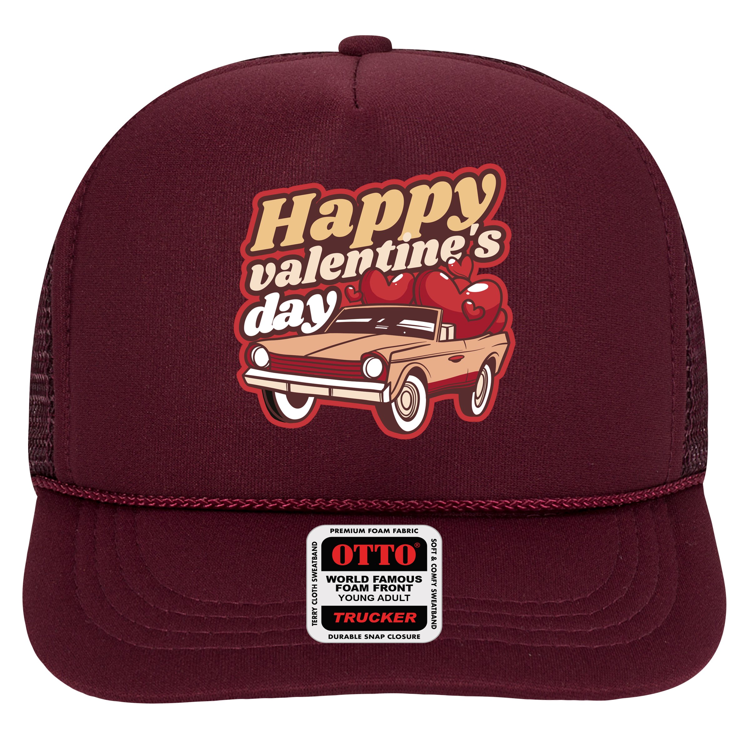 Happy Valentine's Day Vintage Car Hat