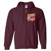 Happy Valentine's Day Vintage Car Full Zip Hoodie