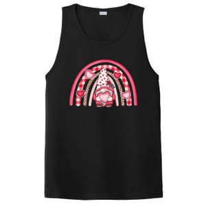 Happy Valentines Day Gnomes With Leopard Rainbow Valentine PosiCharge Competitor Tank