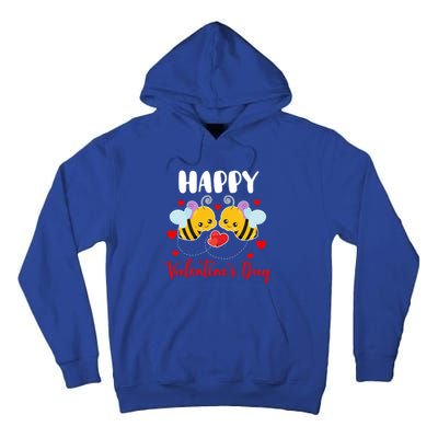 Happy Valentine's Day Couple Bees Funny Insect Lover Gift Tall Hoodie