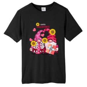 Happy Valentines Day Gnomes With Leopard Sunflower Gnome Tall Fusion ChromaSoft Performance T-Shirt