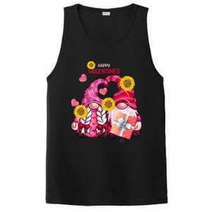 Happy Valentines Day Gnomes With Leopard Sunflower Gnome PosiCharge Competitor Tank