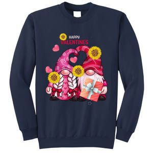 Happy Valentines Day Gnomes With Leopard Sunflower Gnome Sweatshirt