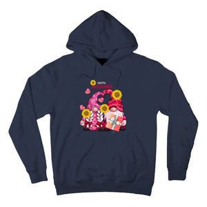 Happy Valentines Day Gnomes With Leopard Sunflower Gnome Tall Hoodie