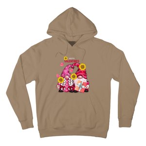 Happy Valentines Day Gnomes With Leopard Sunflower Gnome Hoodie