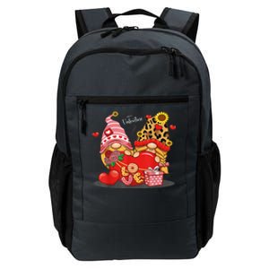 Happy Valentines Day Gnomes With Leopard Sunflower Happy Daily Commute Backpack