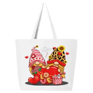 Happy Valentines Day Gnomes With Leopard Sunflower Happy 25L Jumbo Tote