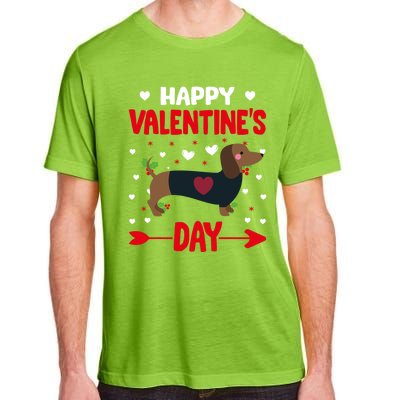 Happy Valentine's Day Dachshund Happy Valentine's Day Great Gift Adult ChromaSoft Performance T-Shirt