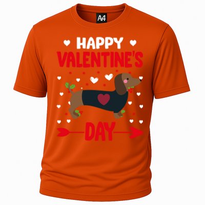 Happy Valentine's Day Dachshund Happy Valentine's Day Great Gift Cooling Performance Crew T-Shirt