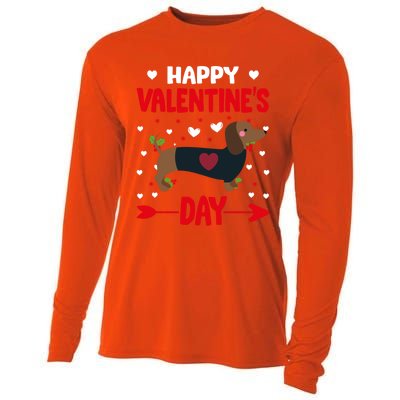 Happy Valentine's Day Dachshund Happy Valentine's Day Great Gift Cooling Performance Long Sleeve Crew