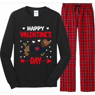 Happy Valentine's Day Dachshund Happy Valentine's Day Great Gift Long Sleeve Pajama Set