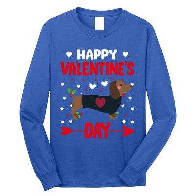 Happy Valentine's Day Dachshund Happy Valentine's Day Great Gift Long Sleeve Shirt