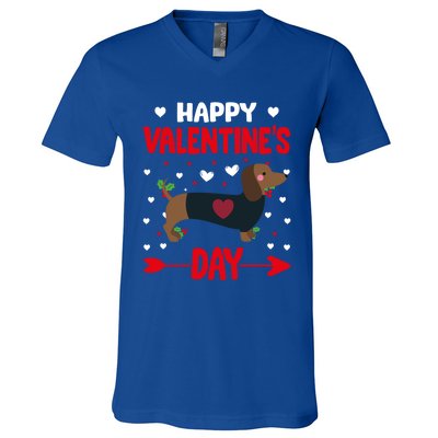 Happy Valentine's Day Dachshund Happy Valentine's Day Great Gift V-Neck T-Shirt