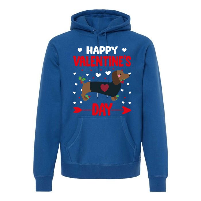 Happy Valentine's Day Dachshund Happy Valentine's Day Great Gift Premium Hoodie