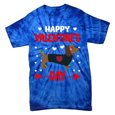 Happy Valentine's Day Dachshund Happy Valentine's Day Great Gift Tie-Dye T-Shirt