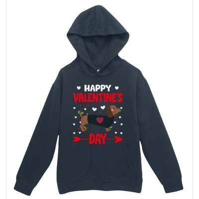 Happy Valentine's Day Dachshund Happy Valentine's Day Great Gift Urban Pullover Hoodie