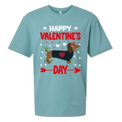 Happy Valentine's Day Dachshund Happy Valentine's Day Great Gift Sueded Cloud Jersey T-Shirt