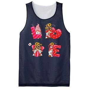 Happy Valentines Day Gnomes With Leopard Sunflower Valentine Cute Day Love Mesh Reversible Basketball Jersey Tank