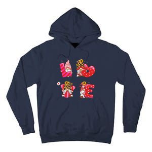 Happy Valentines Day Gnomes With Leopard Sunflower Valentine Cute Day Love Tall Hoodie