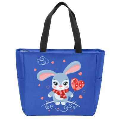 Happy Valentine's Day Gift Zip Tote Bag