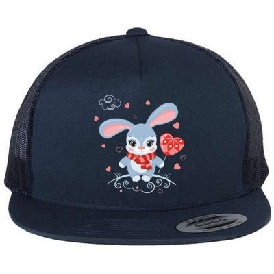 Happy Valentine's Day Gift Flat Bill Trucker Hat