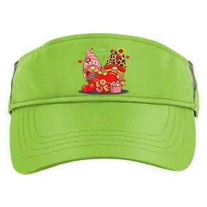 Happy Valentines Day Gnomes With Leopard Sunflower Valentine Cute Day Adult Drive Performance Visor