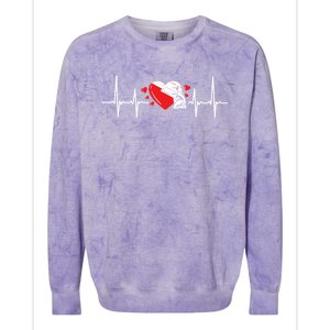 Heartbeat Valentines Day Painter Cute Gift Colorblast Crewneck Sweatshirt