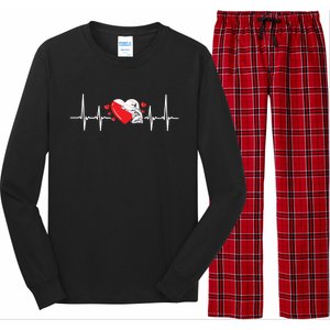 Heartbeat Valentines Day Painter Cute Gift Long Sleeve Pajama Set