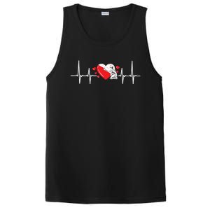 Heartbeat Valentines Day Painter Cute Gift PosiCharge Competitor Tank