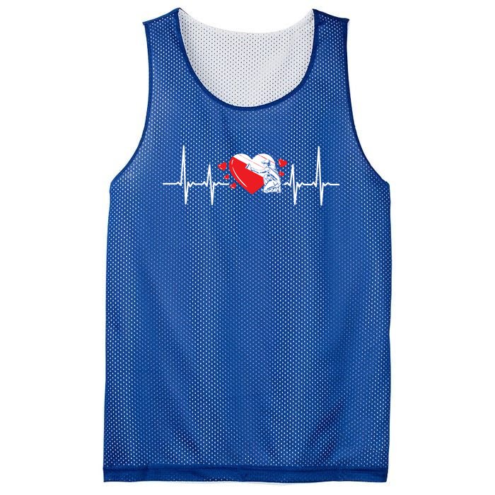 Heartbeat Valentines Day Painter Cute Gift Mesh Reversible Basketball Jersey Tank