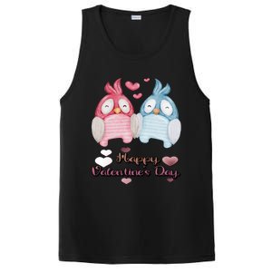 Happy Valentine's Day With Cute Penguins Couple And Hearts Cute Gift PosiCharge Competitor Tank