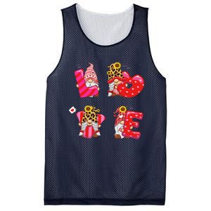 Happy Valentines Day Gnomes With Leopard Sunflower Valentine Cute Love Day Mesh Reversible Basketball Jersey Tank