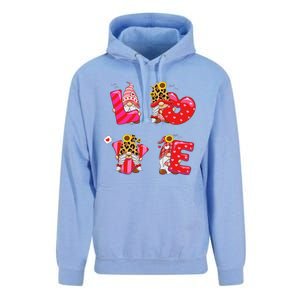 Happy Valentines Day Gnomes With Leopard Sunflower Valentine Cute Love Day Unisex Surf Hoodie