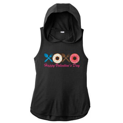 Happy Valentine's Day Donut Eaters Gift Cute Holiday Cool Gift Ladies PosiCharge Tri-Blend Wicking Draft Hoodie Tank