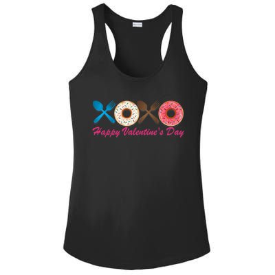 Happy Valentine's Day Donut Eaters Gift Cute Holiday Cool Gift Ladies PosiCharge Competitor Racerback Tank