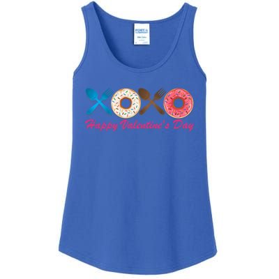 Happy Valentine's Day Donut Eaters Gift Cute Holiday Cool Gift Ladies Essential Tank