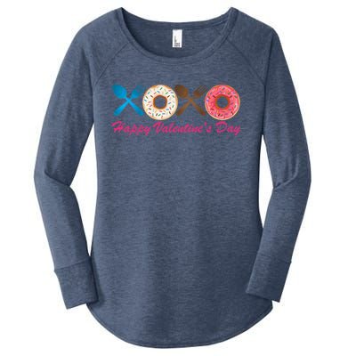 Happy Valentine's Day Donut Eaters Gift Cute Holiday Cool Gift Women's Perfect Tri Tunic Long Sleeve Shirt