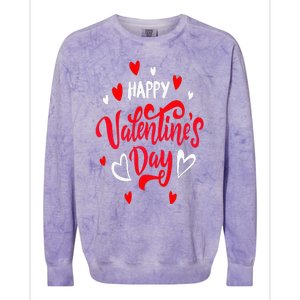 Happy ValentineS Day 2024 Colorblast Crewneck Sweatshirt