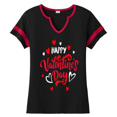 Happy ValentineS Day 2024 Ladies Halftime Notch Neck Tee