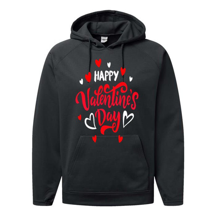 Happy ValentineS Day 2024 Performance Fleece Hoodie