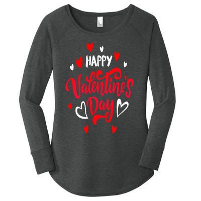 Happy ValentineS Day 2024 Women's Perfect Tri Tunic Long Sleeve Shirt