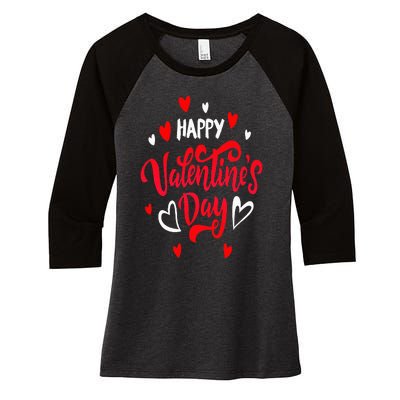 Happy ValentineS Day 2024 Women's Tri-Blend 3/4-Sleeve Raglan Shirt