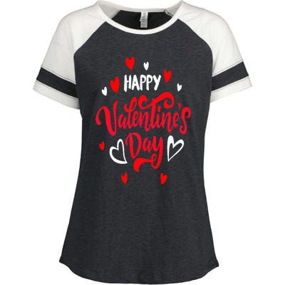 Happy ValentineS Day 2024 Enza Ladies Jersey Colorblock Tee