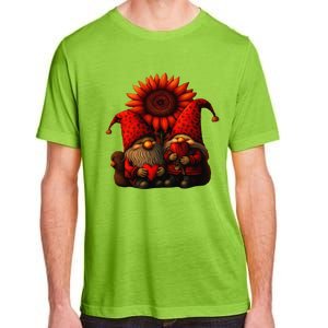 Happy Valentines Day Gnomes With Leopard Sunflower Valentine Day Love Adult ChromaSoft Performance T-Shirt