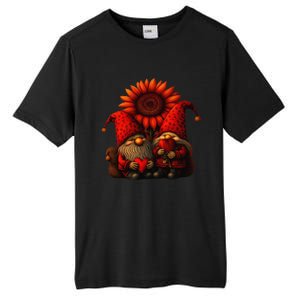 Happy Valentines Day Gnomes With Leopard Sunflower Valentine Day Love Tall Fusion ChromaSoft Performance T-Shirt