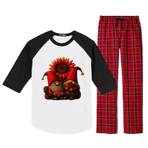 Happy Valentines Day Gnomes With Leopard Sunflower Valentine Day Love Raglan Sleeve Pajama Set