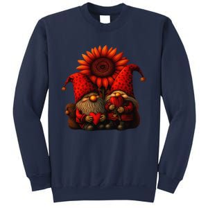 Happy Valentines Day Gnomes With Leopard Sunflower Valentine Day Love Sweatshirt