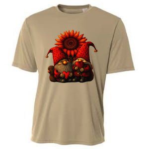 Happy Valentines Day Gnomes With Leopard Sunflower Valentine Day Love Cooling Performance Crew T-Shirt