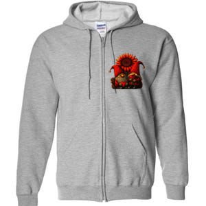 Happy Valentines Day Gnomes With Leopard Sunflower Valentine Day Love Full Zip Hoodie