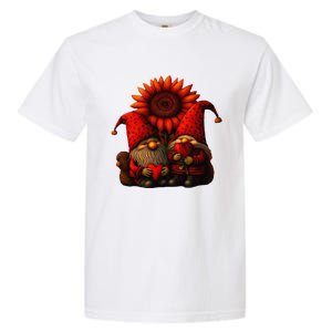 Happy Valentines Day Gnomes With Leopard Sunflower Valentine Day Love Garment-Dyed Heavyweight T-Shirt